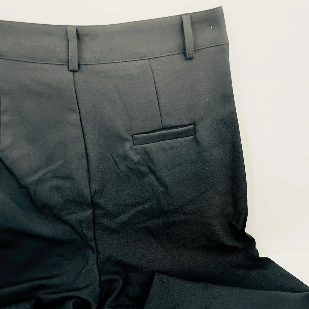 VOGUE STYLING WIDE LEG PANTS, JET BLACK COLOR, XL SIZE, 2 POCKETS IN FRONT